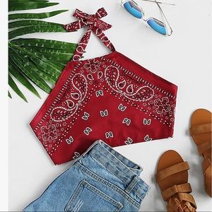Red handkerchief top❤️